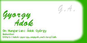 gyorgy adok business card