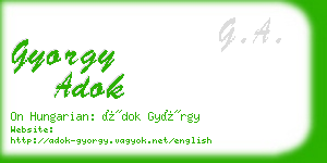 gyorgy adok business card